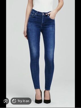 Citizens of Humanity Rocket High-Rise Skinny Jeans - Dark Blue